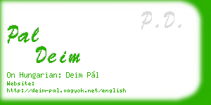 pal deim business card